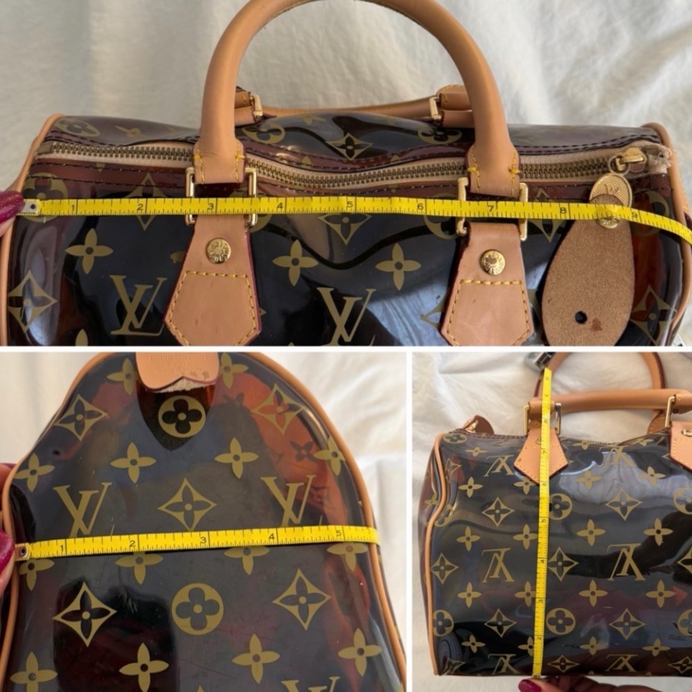 👑✅PRICE FIRM✅ Fashion Plastic PVC Monogram Speedy Bag Hand Bag Style Purse - Picture 16 of 17